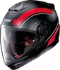 Nolan N40-5 GT Resolute N-Com Helm Zwart Rood L