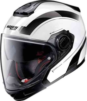 Nolan N40-5 GT Resolute N-Com Helm Zwart Wit M