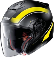Nolan N40-5 Resolute N-Com Jet helm,  zwart-geel,  afmeting S