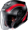 Nolan N40-5 Resolute N-Com Jet helm,  zwart-rood,  afmeting XL