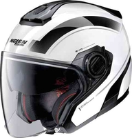 Nolan N40-5 Resolute N-Com Jet helm Zwart Wit XL