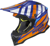 Nolan N53 Cliffjumper Motorcross Helm,  blauw-oranje,  afmeting XS