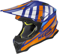 Nolan N53 Cliffjumper Motorcross Helm,  blauw-oranje,  afmeting XS