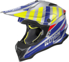 Nolan N53 Cliffjumper Motorcross Helm,  grijs-blauw,  afmeting S