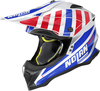 Nolan N53 Cliffjumper Motorcross Helm,  wit-rood-blauw,  afmeting S