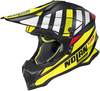 Nolan N53 Cliffjumper Motorcross Helm,  zwart-wit-geel,  afmeting XS