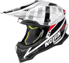 Nolan N53 Cliffjumper Motorcross Helm,  zwart-wit-rood,  afmeting XS