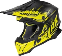 Nolan N53 Savannah Motorcross helm Zwart Geel M