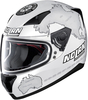 Nolan N60-5 C.Checa Replica Flat White Helmet Platte witte helm,  wit,  afmeting M