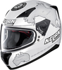 Nolan N60-5 C.Checa Replica Flat White Helmet Platte witte helm,  wit,  afmeting XS