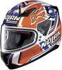 Nolan N60-5 C.Stoner Replica Helm,  wit-blauw-oranje,  afmeting S