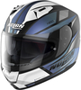 Nolan N60-6 Downshift Helm,  zwart-blauw,  afmeting M