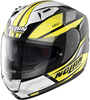 Nolan N60-6 Downshift Helm,  zwart-wit-geel,  afmeting M