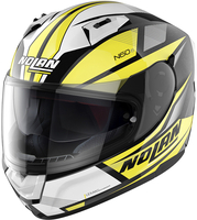 Nolan N60-6 Downshift Helm,  zwart-wit-geel,  afmeting M