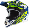 Oneal 2Series Spyde Motorcross helm,  geel-blauw,  afmeting S