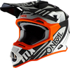 Oneal 2Series Spyde Motorcross helm,  zwart-wit-oranje,  afmeting M
