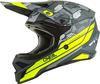Oneal 3Series Camo V.22 Motorcross helm,  grijs-geel,  afmeting S