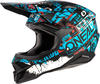 Oneal 3Series Ride Motorcross Helm,  zwart-blauw,  afmeting M