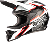 Oneal 3Series Voltage Motorcross helm,  zwart-wit,  afmeting 2XL