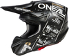 Oneal 5Series Polyacrylite Attack Motorcross helm,  zwart-wit,  afmeting XL
