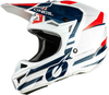 Oneal 5Series Polyacrylite Sleek Motorcross Helm Wit Rood Blauw L