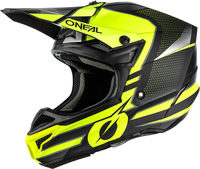 Oneal 5Series Polyacrylite Sleek Motorcross helm,  zwart-geel,  afmeting XS