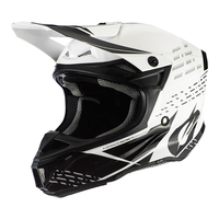 Oneal 5Series Polyacrylite Trace Motorcross helm,  zwart-wit,  afmeting XS