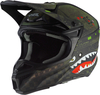 Oneal 5Series Polyacrylite Warhawk Motorcross helm,  zwart-groen,  afmeting XS
