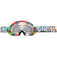 Oneal B-10 Crank Motocross Bril,  rood