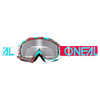 Oneal B-10 Pixel Motocross Bril,  rood-blauw