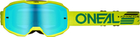 Oneal B-10 Solid Motorcross bril,  geel voor man