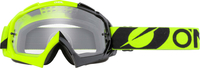 Oneal B-10 Twoface Motorcross Bril,  zwart-geel