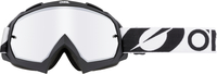 Oneal B-10 Twoface Silver Mirror Motorcross Bril,  zwart