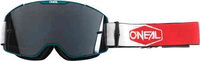 Oneal B-20 Plain Motocross bril,  wit-rood