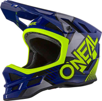 Oneal Blade Polyacrylite Delta Downhill helm Zwart Geel XL
