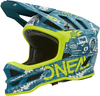 Oneal Blade Polyacrylite HR Downhill Helm,  groen-geel,  afmeting XS