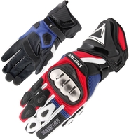 Orina Specter Motorfiets handschoenen,  wit-rood-blauw,  afmeting M