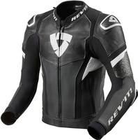 Revit Hyperspeed Pro Motorfiets lederen jas,  zwart-wit,  afmeting 50