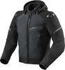 Revit Iridium H2O Motorfiets textiel jas,  zwart,  afmeting XL