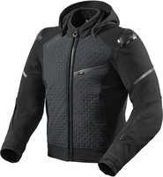 Revit Iridium H2O Motorfiets textiel jas,  zwart,  afmeting XL
