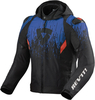 Revit Quantum 2 H2O Motorfiets textiel jas,  zwart-blauw,  afmeting S