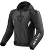 Revit Quantum 2 H2O Motorfiets textiel jas,  zwart-grijs,  afmeting XL