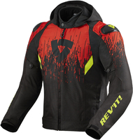 Revit Quantum 2 H2O Motorfiets textiel jas,  zwart-rood,  afmeting S