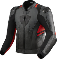Revit Quantum 2 Motorfiets Lederen Jas,  zwart-grijs-rood,  afmeting 56
