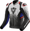 Revit Quantum 2 Pro Air Motorfiets Lederen Jas,  wit-blauw,  afmeting 56