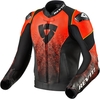 Revit Quantum Air Motorfiets lederen jas,  zwart-rood,  afmeting 46