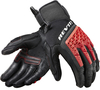 Revit Sand 4 De Handschoenen van de motorfiets,  zwart-rood,  afmeting 4XL