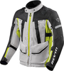 Revit Sand 4 H2O Motorfiets textiel jas,  geel-zilver,  afmeting M