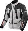 Revit Sand 4 H2O Motorfiets textiel jas,  zwart-zilver,  afmeting XL