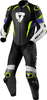Revit Triton Één stuk motorfiets leder pak,  zwart-blauw-geel,  afmeting 50